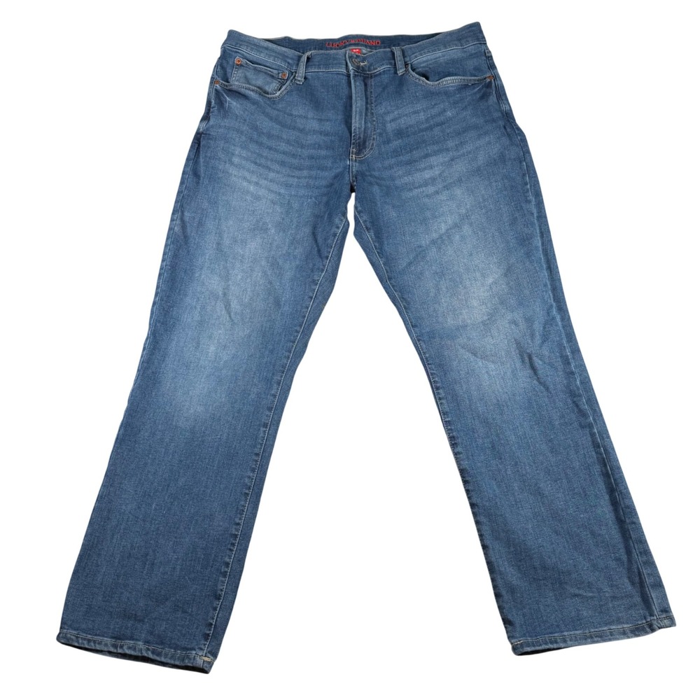 Lucky Brand 223 Straight Jeans Mens 36x30 (FITS 37x29) Blue Medium Wash Denim‎